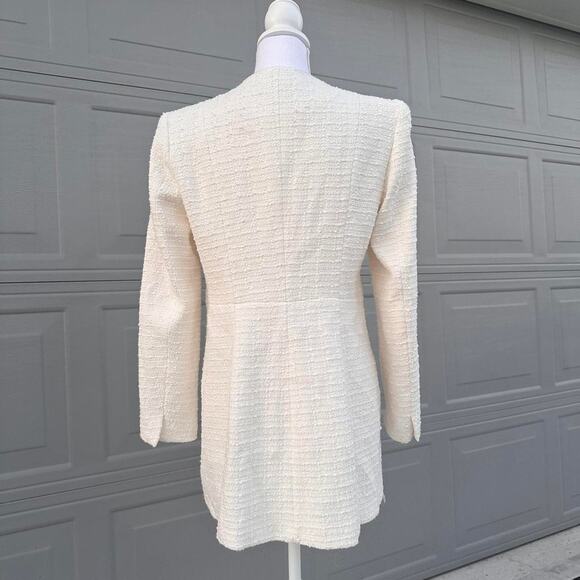 White Size Large Old Money Zara Trench Coat Perfect To Elevate Your Outfit - Picture 2 of 7